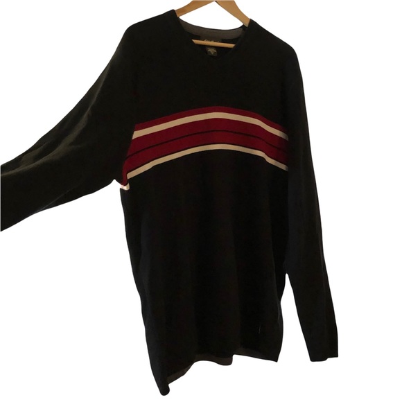 Eddie Bauer Big & Tall Preppy sweater featuring a Colorblock Stripe on chest XXL - Picture 2 of 5
